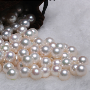 7-7.5mm עגול חצי נקדח חור AAA למעלה איכות טבעי אמיתי יפני Akoya מלוחים ים מים פרל loose פנינים סיטונאי - Product Image 2