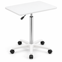 Table basse mobile et réglable, pivotante à 360°, hauteur de comptoir, base à cinq griffes, mobile pour table d'appoint, salle à manger, cuisine, bureau