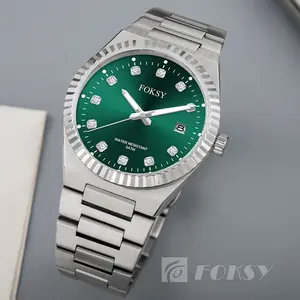Reloj de mano ostentoso de alta calidad con etiqueta privada personalizada al por mayor con logotipo Oem, reloj de pulsera de cuarzo de lujo con diamantes para hombre