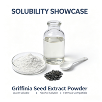 Ekstrak Griffonia 98% 5-HTP Bubuk Ekstrak Biji Griffonia Simplicifolia Kemurnian Ultra Tinggi Suplemen Alami untuk Penggunaan Suplemen