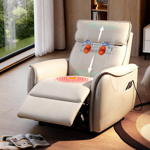 Canapé inclinable électrique moderne pour salon, fauteuil inclinable <span class=keywords><strong>en</strong></span> cuir pivotant, fauteuil de cinéma maison, fauteuil de massage - Product Image 3