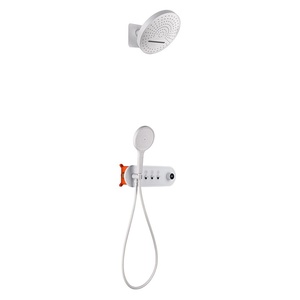 Home-use Shower <b>Mirror</b> All-copper Gunmetal Gray Rain Temperature-adjustable Concealed <b>Set</b> Embedded <b>Wall</b> Integrated FL-B013 Moder - Product Image 2