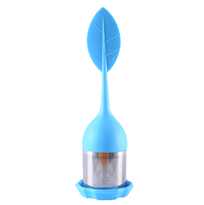 Hot Selling Loose Leaf <b>Infuser</b> With Drip Tray Filter Silicone <b>Tea</b> Strainer - Product Image 5