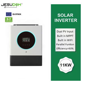 อินเวอร์เตอร์พลังงานแสงอาทิตย์แบบเฟสเดียว 11KW คลื่นไซน์บริสุทธิ์ พร้อม WIFI ในตัว สำหรับแปลงไฟ AC แบบออฟกริด สำหรับใช้ในบ้าน - Product Image 1