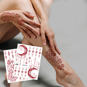 Eid Moon Stars adesivi temporanei del tatuaggio <span class=keywords><strong>per</strong></span> Eid Ramadan Party Body Art impermeabile orecchio dito polso tatuaggio a mano - Product Image 5