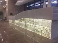 Panneau mural de salle de bain fin en faux marbre cristal, étanche IP65, avec rétroéclairage LED blanc chaud, garantie 3 ans, CRI 90, dimmable