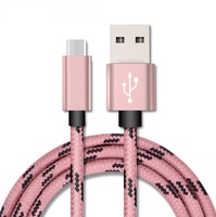 Kabel pengisi daya cepat, kabel pengisian daya usb C pola Tiger Premium, kepang untuk ponsel android