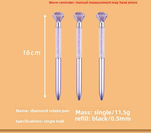 Stylo Bille Promotionnel en Gros pour Bureau, École, Cadeau, Papeterie, avec Tête en Cristal Diamant, Pointe 1.0mm, Multifonctionnel, en Plastique - Product Image 2