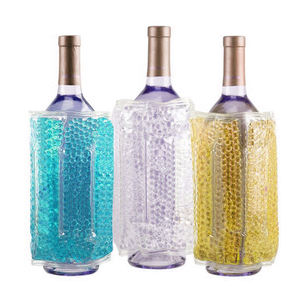 YISHUN Funda Enfriadora de Vino Flexible Plateada y Enfriador Reutilizable, Funda de Hielo Impermeable y Duradera, Accesorio de Vino de Nailon Ecológico - Product Image 2