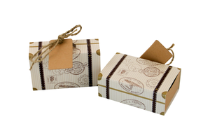 Vintage vali hộp du lịch xách tay hộp quà tặng nhỏ <span class=keywords><strong>Kraft</strong></span> hộp giấy cho đám cưới lưu trữ - Product Image 4