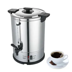 6-40L Catering Equipment 110V 240V Electric Water Urns Single Double Layer Electric Kettle Water Boiler SS