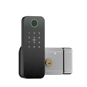 Serrure <span class=keywords><strong>de</strong></span> porte intelligente Wifi, étanche, pour clôture extérieure, serrures <span class=keywords><strong>de</strong></span> portail électrique, en alliage d'aluminium, serrure <span class=keywords><strong>de</strong></span> porte à empreintes digitales avec contrôle par application - Product Image 1