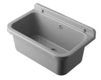 Lavabo mural moderne en polypropylène durable, norme européenne, écologique, résistant aux acides, avec égouttoir intégré