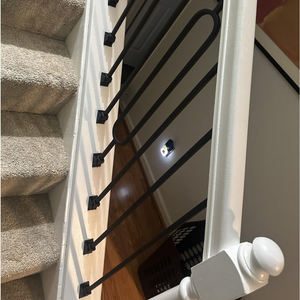 Barandillas y barandillas de escalera de hierro forjado pesado Interior de casa moderna de mediados de siglo, barandillas y pasamanos de diseño de cobre frotado con aceite - Product Image 4