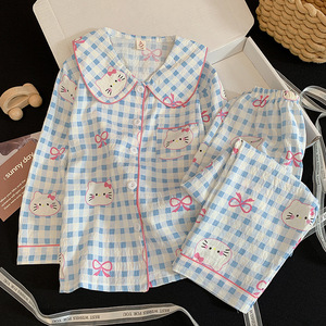 <span class=keywords><strong>Pijamas</strong></span> Infantiles Nuevas 2026 para <span class=keywords><strong>Niñas</strong></span>, Diseño <span class=keywords><strong>a</strong></span> Cuadros, Manga Raglán, <span class=keywords><strong>C</strong></span>álidas y Transpirables, Estilo Princesa, 100% Poliéster para <span class=keywords><strong>Niñas</strong></span> Mayores - Product Image 5