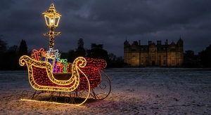 إضاءة احتفالية LED مقاومة للماء على شكل رجل الزنجبيل، أضواء زخرفية ثلاثية الأبعاد كبيرة الحجم للمتنزهات، إضاءة بموضوع عيد الميلاد - Product Image 5