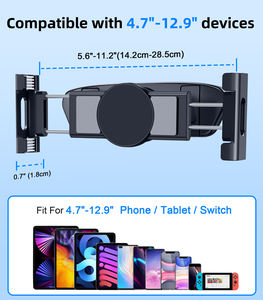 <span class=keywords><strong>Support</strong></span> de téléphone et de <span class=keywords><strong>tablette</strong></span> pour casque arrière <span class=keywords><strong>avec</strong></span> crochet universel pour la plupart des véhicules, rangement intérieur, <span class=keywords><strong>cintre</strong></span> - Product Image 6