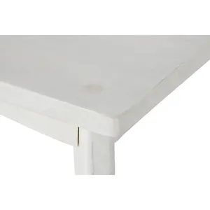 Mesa de centro de madera de mango 115x55x45 cm Blanco hinchado - Product Image 1