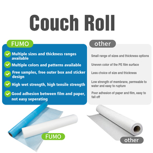 Rouleaux de papier d'examen jetables écologiques imperméables à 2 plis, gaufrés, avec dos en polyéthylène, pour table d'examen, vente en gros d'usine - Product Image 5