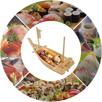 Plateau de service en bambou pour sushi, extra large, assiettes à sushi, service traiteur, plateau de service pour sashimi