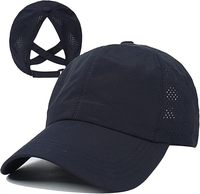 Casquette de baseball unisexe à col croisé réglable pour femme séchage rapide avec tissu en jersey Oxford de style urbain