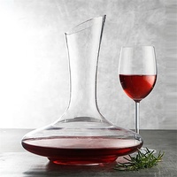 Carafe à vin rouge unique sans plomb, aérateur à vin transparent avec bouche inclinée