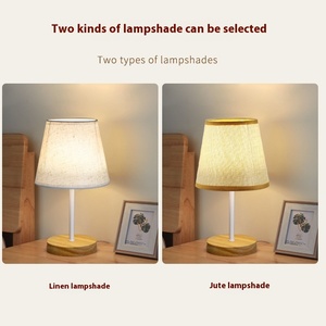 Nhà Máy Tùy Biến Phòng Ngủ Điều Dưỡng Ánh Sáng Đầu Giường Cơ Thể Bằng Gỗ Rắn Vải Chụp Đèn Châu Âu-Phong Cách Thiết Kế Hiện Đại Đèn Bàn - Product Image 3