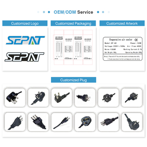 Nhựa Xách Tay AC DC Có Thể Sạc Lại Pin Năng Lượng Mặt Trời Powered Nước Bay Hơi Làm Mát Làm Mát Không Khí Điều Hòa Cho Nhà Ngoài Trời - Product Image 6