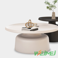 Table basse de luxe moderne à hauteur réglable avec plateau en pierre frittée et base en métal pour salon, chambre, hôtel, salle à manger
