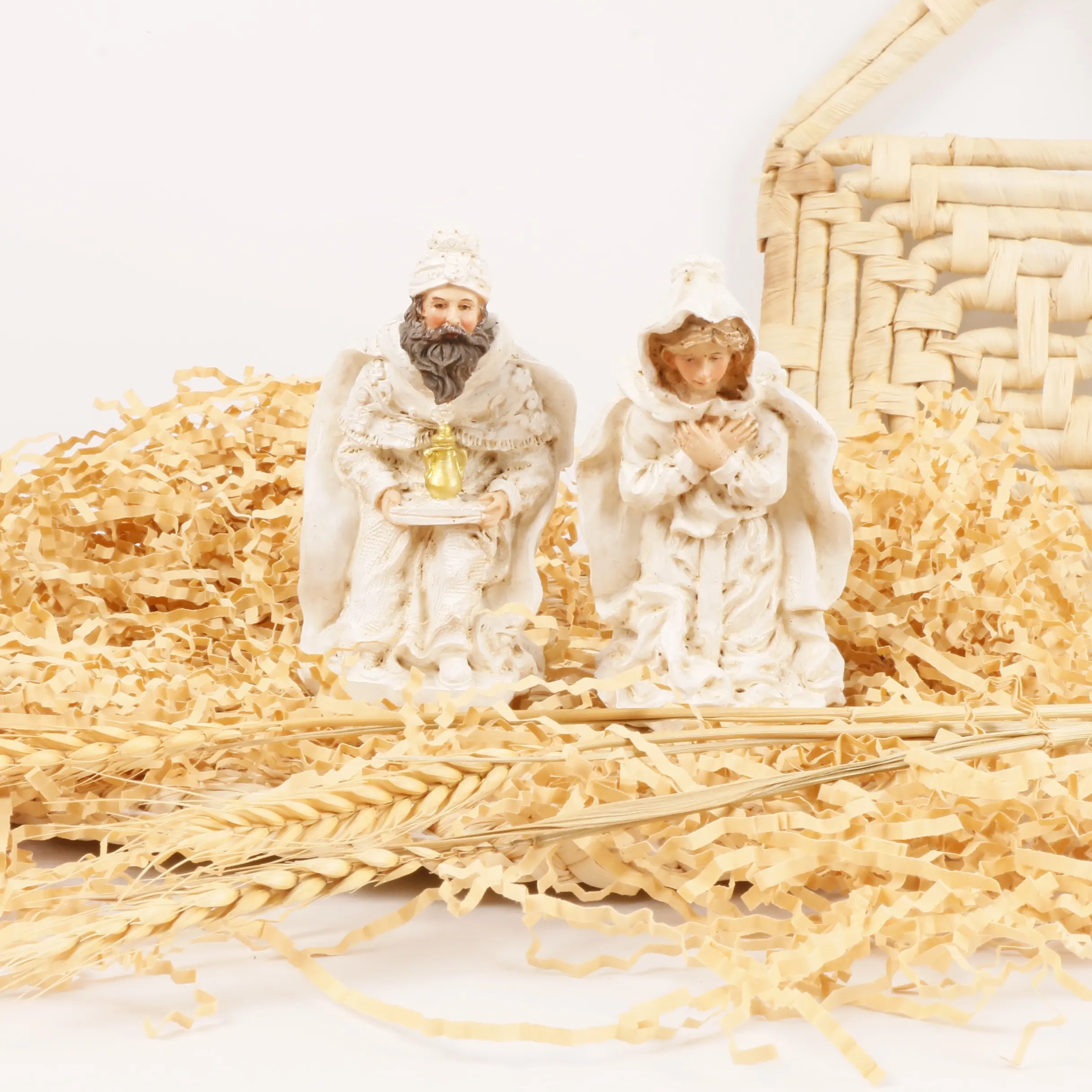 Holy set patung keluarga Natal, untuk Natal dalam ruangan bahan poliresin Kreatif Set hadiah liburan Natal diukir