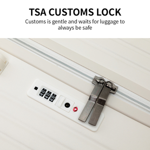 <span class=keywords><strong>Valise</strong></span> cabine 24 pouces en ABS avec serrure et poignée télescopique, <span class=keywords><strong>double</strong></span> fermeture éclair, fonction de suspension, <span class=keywords><strong>compartiment</strong></span> secret, unisexe - Product Image 3