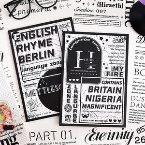 Paquete de 20 Hojas de Pegatinas Autoadhesivas para Cuaderno Speech Zone, Pegatinas de Película Cortada en Inglés - Product Image 2