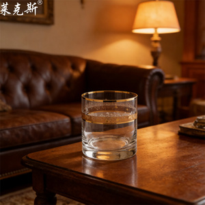 Verres à whisky en cristal à base lourde avec logo personnalisé, motif floral doré, vente chaude, verre à whisky classique à fond fileté - Product Image 5