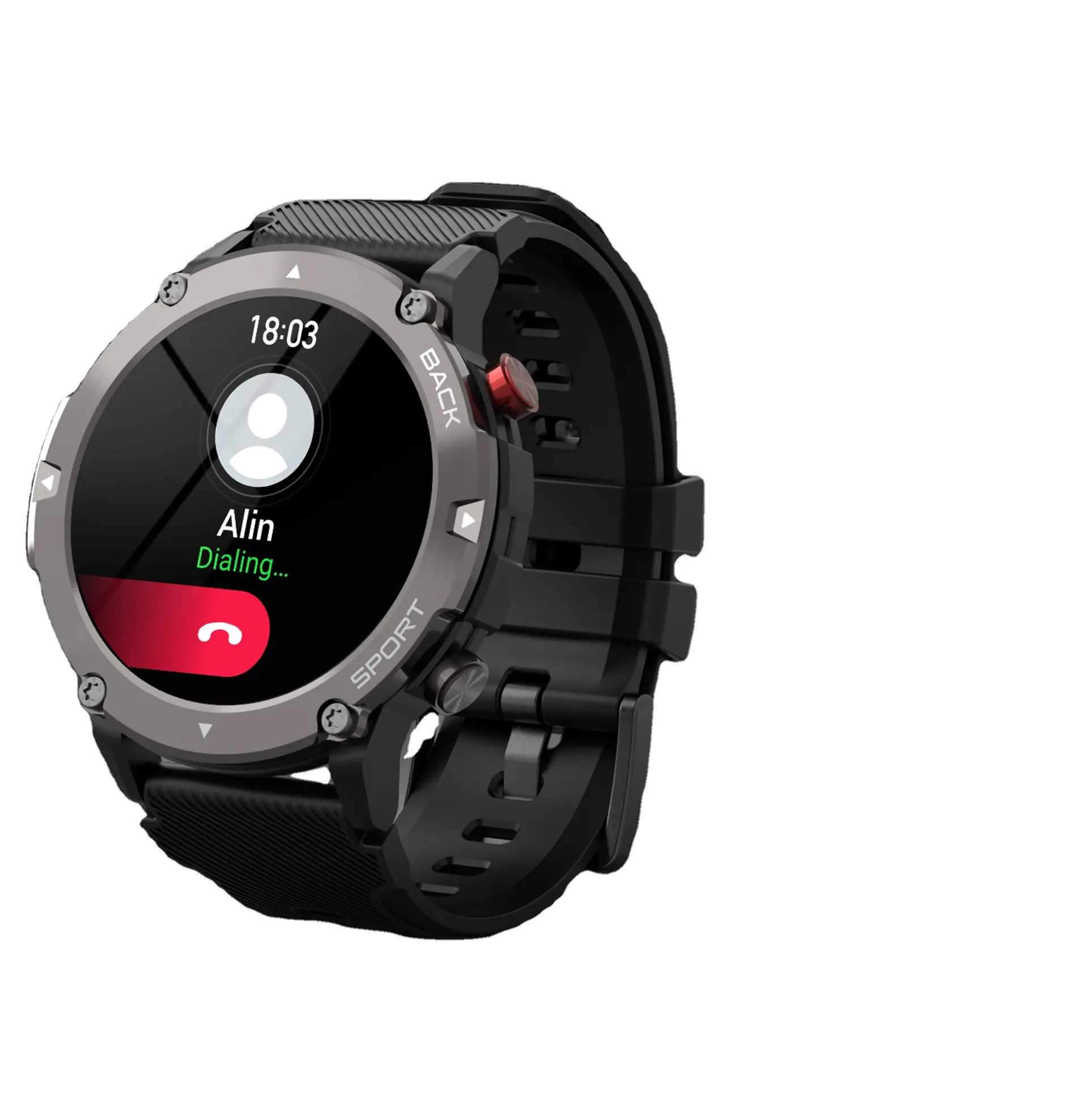 Smartwatch Android 2023 para chamadas telefônicas, fabricante de smartwatch com vídeo chamada, sistema duplo à prova d'água para homens, relógio inteligente com GPS para uso ao ar livre, Android