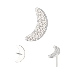 Fábrica de titanio Push In CNC Grave Pumpkin Threadless Helix Pendiente Lip Ring Top - Product Image 5