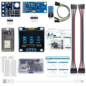 Kit de estación meteorológica ESP8266, Sensor de presión atmosférica, temperatura y humedad, pantalla 0,96 para Arduino IDE IoT Starter