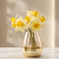 Vente en gros de fleurs artificielles en plastique pour le printemps, tiges de narcisses en vrac, petites fleurs artificielles pour les fleuristes, les revendeurs, l'artisanat et la décoration de la maison