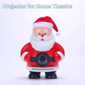 โปรเจคเตอร์อัจฉริยะ พกพาสะดวก 300 ลูเมนส์ รูปแบบซานตาคลอส ความละเอียด 1080P สีแดง สำหรับดูหนังโฮมเธียเตอร์บนระบบแอนดรอยด์ - Product Image 2