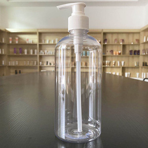 sport empty shampoo shower gel bottle clear foaming wash soap hand sanitizer bottle with pump PET plastic bottle 500ML
