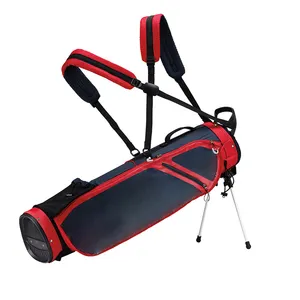 कस्टम लोगो गोल्फ बैग हल्के प्रीमियम रविवार पेंसिल गोल्फ खड़े बैग ले जाने के साथ गोल्फ बैग कम स्टैंड
