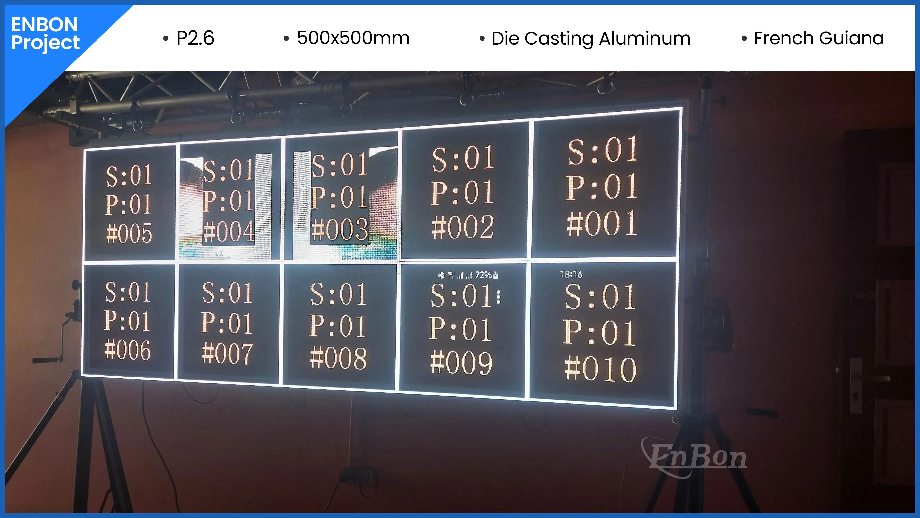 500X500 Led Full Color Verhuurdisplay P2.6 P2.9 P3 P3.91 Indoor Outdoor Verhuur Led Scherm Concertpodium Achtergrondmuur