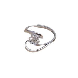 Anillo Abierto de Plata S925 Wenchi, Soporte Vacío para Perlas Lisas DIY de 6mm/8mm, Accesorio para Anillos de 10-12mm, Anillos de Salto para Joyería, Modelo 16835 - Product Image 5