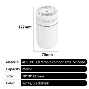 Humidificador Creativo Mini Compacto con Luces LED de Colores, de ABS, para Mujeres, Venta al Por Mayor - Product Image 3