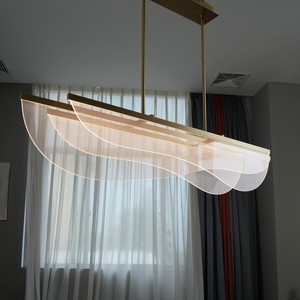 Modern Simple Elegant LED Pendant <b>Light</b> Creative Bar Restaurant Acrylic Candle Strip Indoor Villa Hotel Hanging Office Middle - Product Image 1