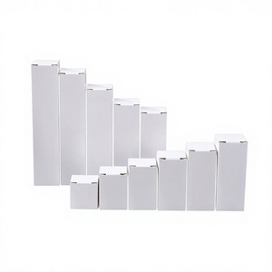 Beyaz Karton Kozmetik Kutusu Çift Bölmeli Tepsi Uzun Karton Kutu Küçük Parti Özel Paketleme Dikdörtgen Şekil UV Baskı Sıcak - Product Image 1