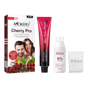 Salon Professional home use Magicolor hair dye dark purple hair dye cherry pro Mokeru Hair Color Cream with Peroxide