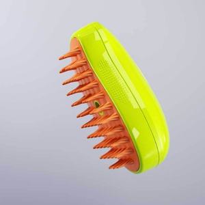 Prix d'usine Outils de toilettage en silicone rechargeables 3 en 1 Brosse de nettoyage des poils d'animaux de compagnie Chat Brosse à peigne avec massage - Product Image 1