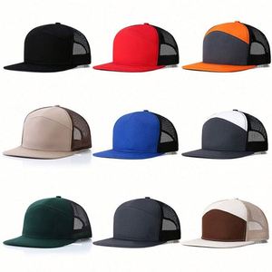 New 7-Panel Trucker Mesh Baseball <b>Hat</b> Waterproof and Breathable Sports Cap with Shade Sportsman's Image Style - Product Image 1