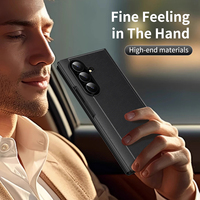 Funda Tipo Cartera de Cuero PU Estilo Ejecutivo con Ranuras para Tarjetas y Ventana Inteligente para Samsung Galaxy Z Fold 7 6 5 4 3