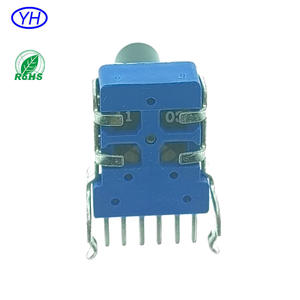 Potentiomètre rotatif stéréo double gang de haute qualité Alps RK11 ODM, isolation linéaire, 10K 50K 100K 11MM 6 broches, a103k b103k - Product Image 2